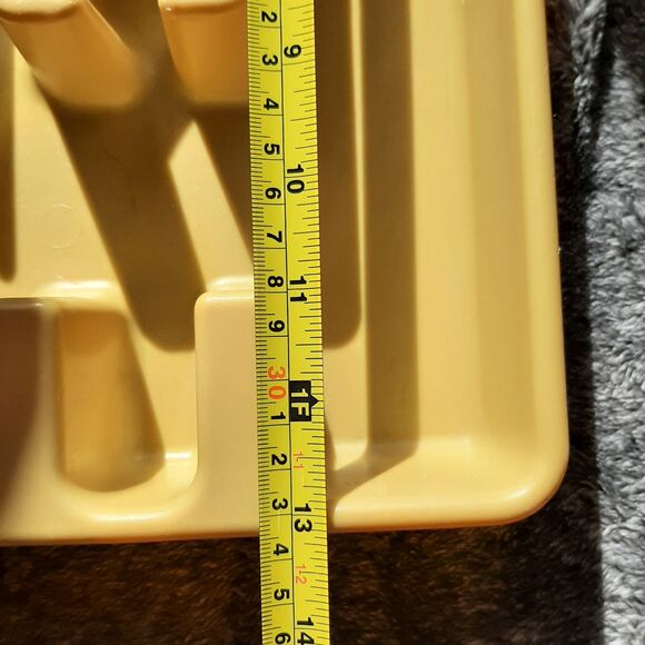 Vintage Rubbermaid Silverware Drawer Organizer Tray #2921 USA Yellow Plastic - Picture 4 of 6
